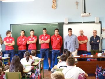 VISITA DE LOS JUGADORES DEL CD CALAHORRA